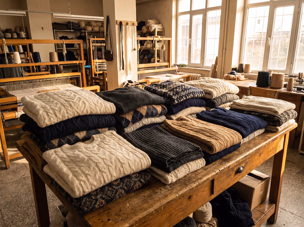 Private label knitwear samples — Kiwi Giyim OEM portfolio
